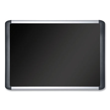 MasterVision® Black Fabric Bulletin Board, 48 X 72, Silver-black freeshipping - TVN Wholesale